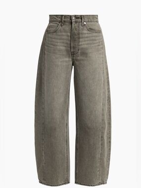 NWT Veronica Beard Ryder Ankle Barrel Leg Jeans 31 Volcanic Dust Gray Denim $328
